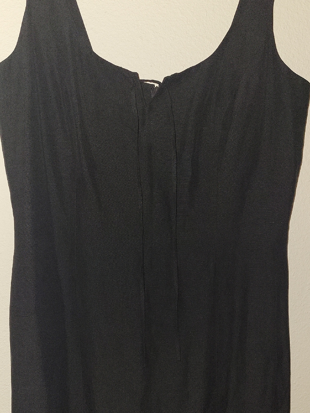 August Silk Maxi Dress, Silk/ Linen Blend, Black, 12, NWOT - Picture 7 of 11